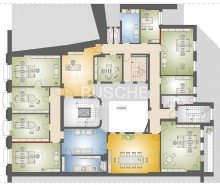 Grundriss 3.OG Kaufmanns Palais || ca. 1.250 m� B�rofl�chen || Ein ganzes Haus f�r sich ||  Kreative Welten m�glich