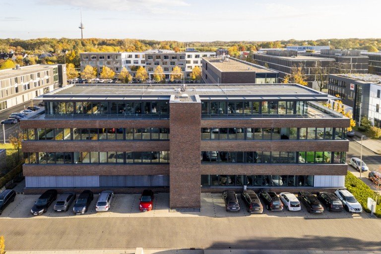 Au�enaufnahme M�nster B�rohaus Loddenheide || 285 m� B�ro || hochwertiger Ausbau || Kellerfl�che || 5 Parkpl�tze || ab sofort