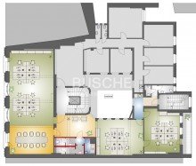 Grundriss 2.OG Kaufmanns Palais || ca. 1.250 m� B�rofl�chen || Ein ganzes Haus f�r sich ||  Kreative Welten m�glich