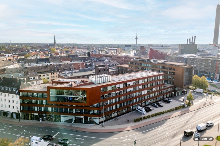 Au�enansicht M�nster B�rofl�che B�rofl�che mieten || Hafen M�nster || 418 m� am Albersloher Weg || barrierefrei || Tiefgarage