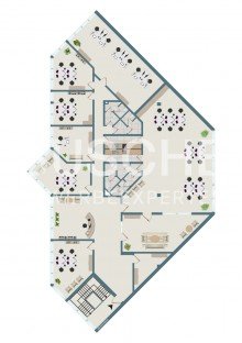 Grundriss 1.OG Grevener Damm || ca. 487 m� B�rofl�che || Gro�z�gige Raumaufteilung || Gut erreichbar || B481