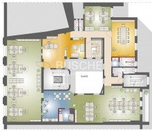 Grundriss 4.OG Kaufmanns Palais || ca. 1.250 m� B�rofl�chen || Ein ganzes Haus f�r sich ||  Kreative Welten m�glich