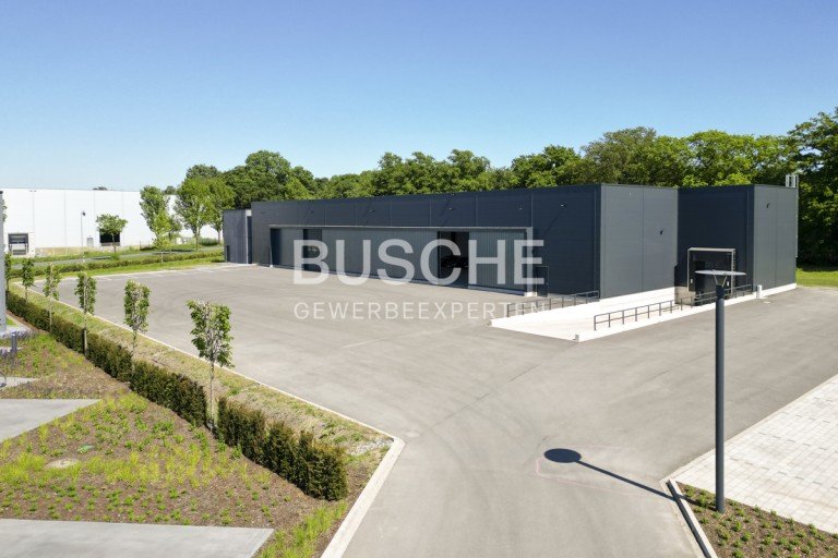 Au�enansicht Emsdetten Halle Neubau || 288 m� B�ro || 1.100 m� Halle || hochwertige Ausstattung || ab sofort