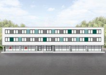 Visualisierung Fassade AMARO Gesundheitszentrum | Individuell und charismatisch | Erstbezug nach Komplettsanierung