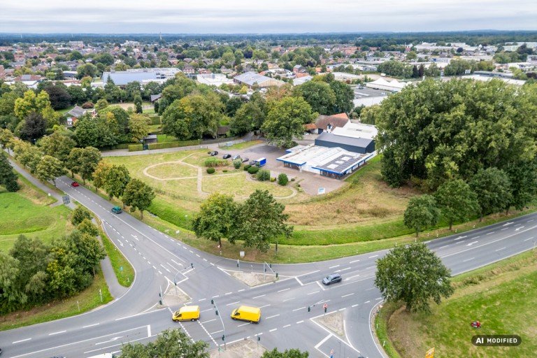 Titelbild Greven Verbrauchermarkt Hallen mit Verkaufsfl�che mieten in Greven || 1.748,28 m� Gesamtfl�che || Hauptverkehrskreuzung nahe A1
